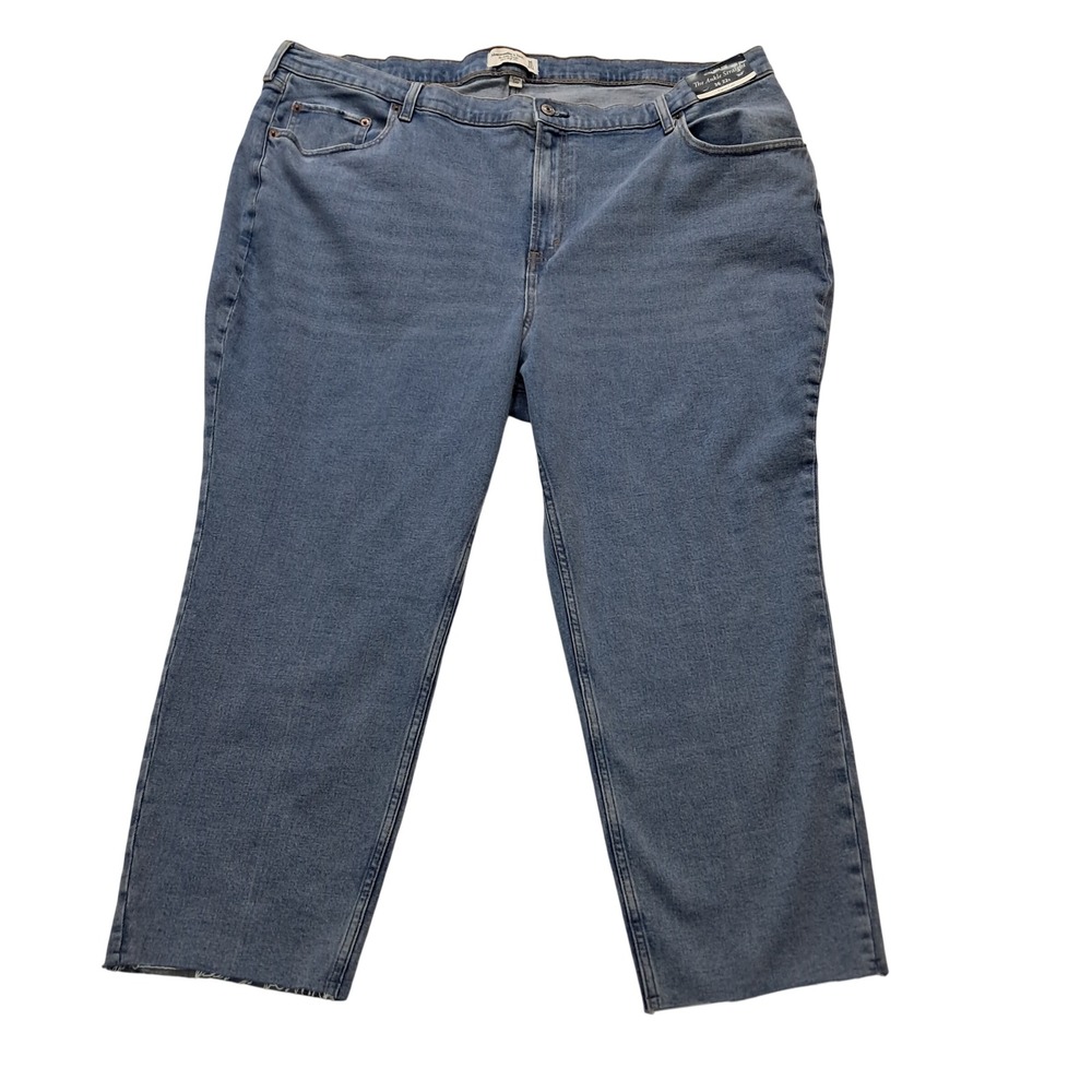 NWT Abercrombie & Fitch Jeans Women's 22 Short Ankle Straight Ultra High Rise